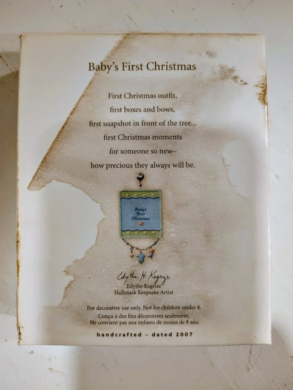 Hallmark Keepsake Ornament, Baby's 1st Christmas 2007, NWT, NIB